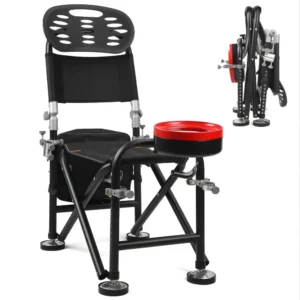Fishing Chair with Backrest Rod Holder