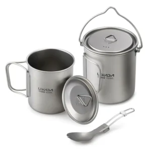 Camping Titanium Pot and 450ml Coffee Mug
