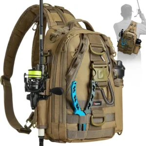 Fishing Tackle Backpack with Rod & Gear Holder